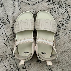 *SOLD* Fendi FF Logo Embossed Sandals